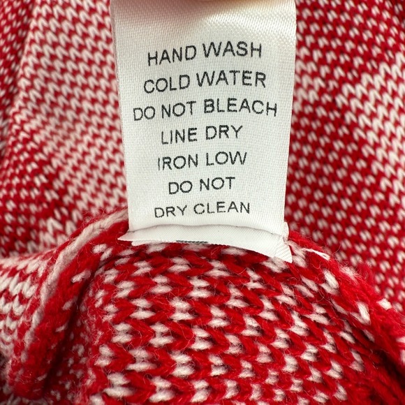 BIBI Red White Heart Checkered Valentine Oversized Cardigan Sweater Medium NWT - Picture 5 of 6